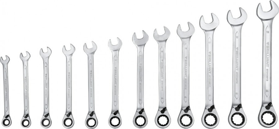 Brilliant Tools lehtsilmusnarrede komplekt 8-19 mm 12 osa – Lülitiga narrevõtmete komplekt - Image 5