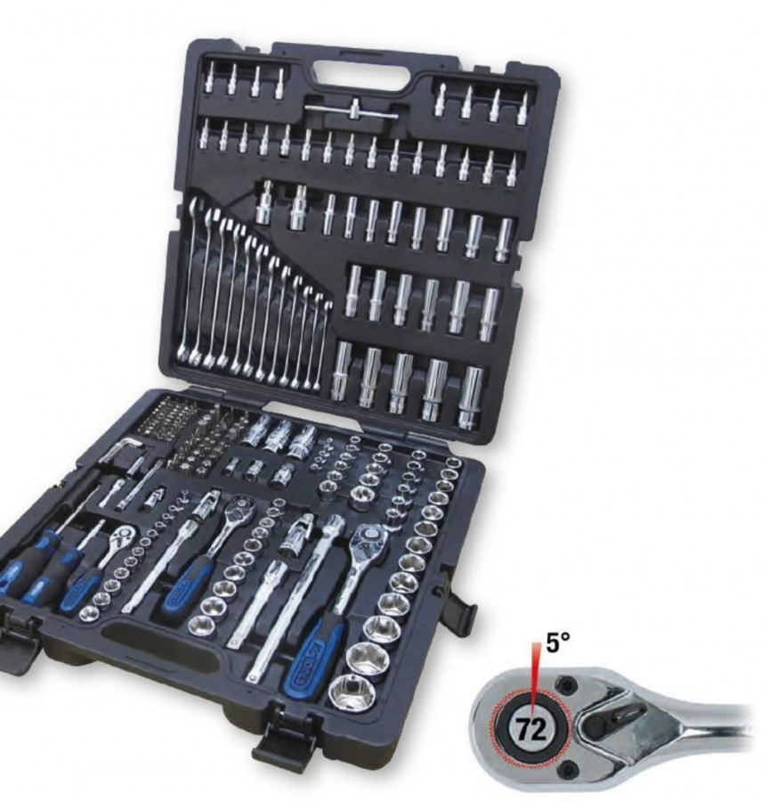 KS Tools CHROMEplus padrunvõtmete komplekt 216 osa kohvris