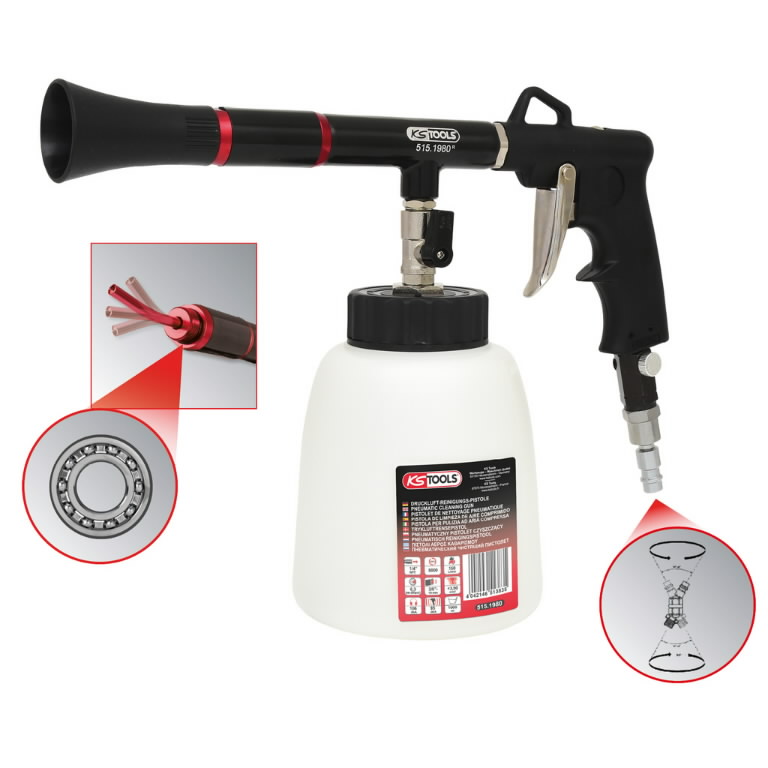 KS Tools suruõhu puhastuspüstol polstrile Tornado 1L – Pneumaatiline puhastuspüstol - Image 2