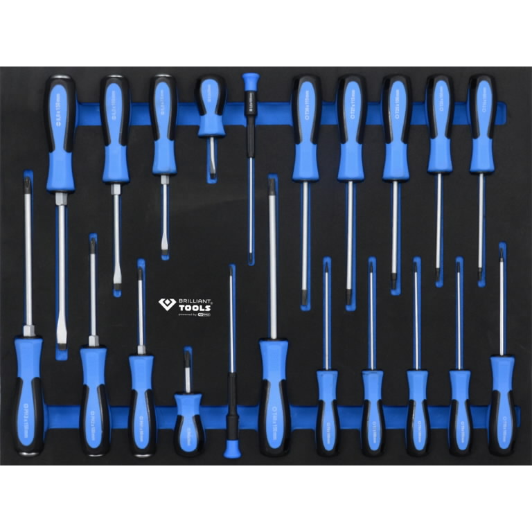 Brilliant Tools tööriistakäru 7 sahtliga + 473-osaline tööriistakomplekt – Professionaalne töökojakäru - Image 7