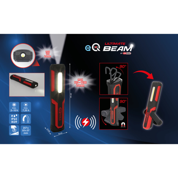 KS Tools UltimateBEAM käsilamp 1100 luumenit – Laetav LED töövalgusti - Image 4
