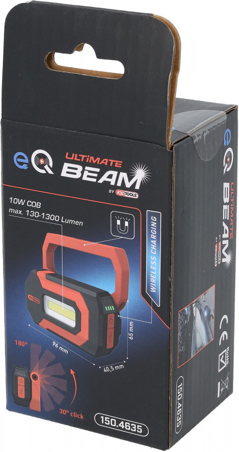 KS Tools eQi UltimateBEAM töölamp 1300 lm – Laetav LED töövalgusti - Image 5