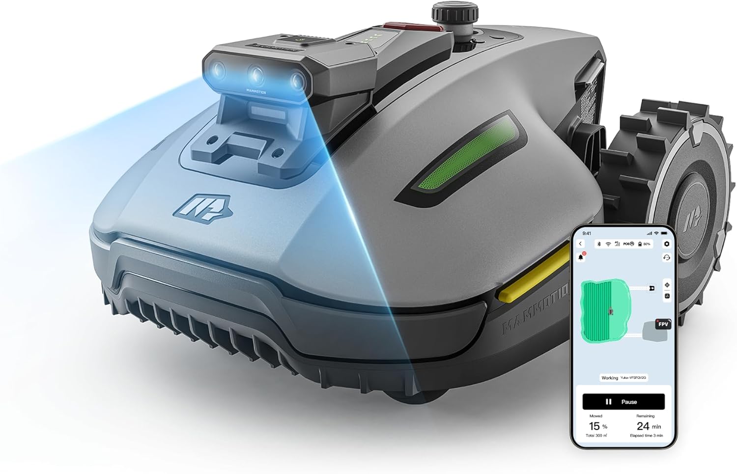 Mammotion YUKA mini 2 500 piirdekaablita robotniiduk AI TrueVision navigeerimisega kuni 500 m² murualale
