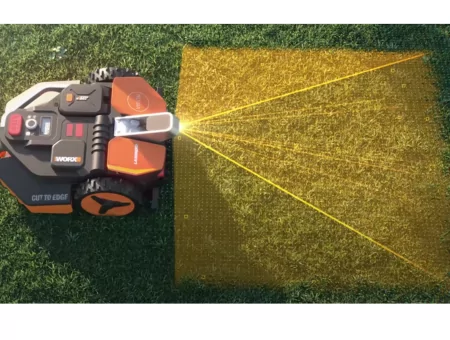 WORX Landroid Vision S250 WR202E robotniiduk kuni 250 m² – piirdekaablita AI mururobot - Image 4