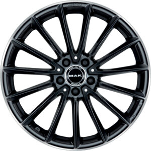 MAK KOMET 10X21 5X112 ET52/66.6 Must/äärisega