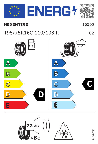 TALVINE VELJE- JA REHVIKOMPLEKT 195/75R16C DAILY NEXEN/Plekkvelg TPMS - Pilt 3