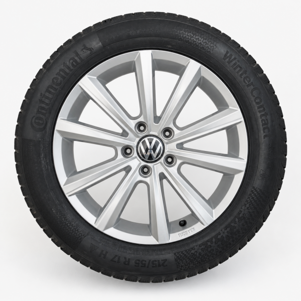 VELJE- JA REHVIKOMPLEKT VW PASSAT Z215/55 R17 CONTINENTAL WINTERCONTACT TS870P OEM 3G0071497CDOT2023