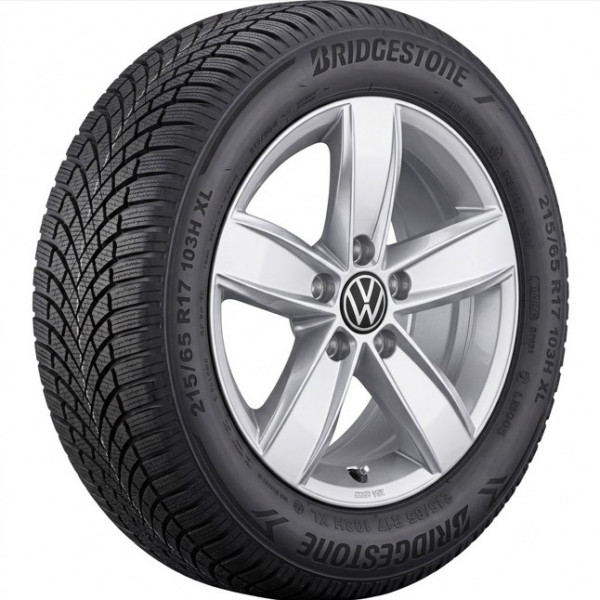 VELJE- JA REHVIKOMPLEKT VW TIGUAN Z215/65 R17 BRIDGESTONE BLIZZAK LM005 OEM 5NA071497 DOT2023