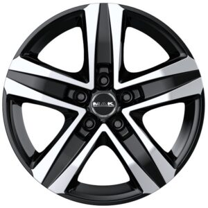 MAK STONE5 6.5X16 5X114.3 ET45/66.1 Must/poleeritud