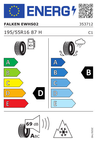 TALVINE VELJE- JA REHVIKOMPLEKT 16 STONIC FALKEN-HS02/KIA BI-COLOR VASAK - Pilt 3