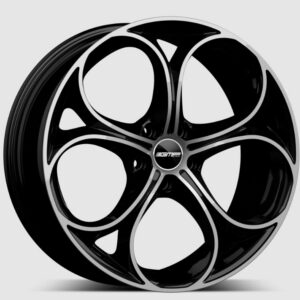 GMP DRAKE 8X19 5X110 ET32/65.5 Must/poleeritud