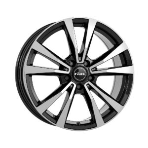 RIAL M12 8X18 5X112 ET43/66.5 Must/poleeritud