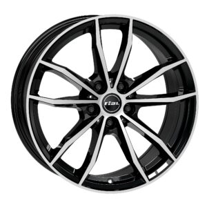 RIAL X12 7.5X18 5X112 ET25/66.5 Must/poleeritud