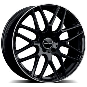 GMP BERGHEM 11.5X22 5X112 ET43/66.6 Must/äärisega