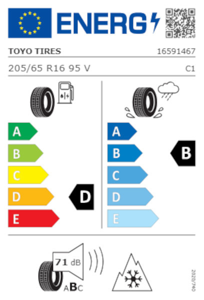 TALVINE VELJE- JA REHVIKOMPLEKT 16 TIVOLI TOYO/R65 Must MAT VASAK - Pilt 3